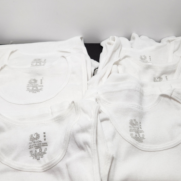 NEW..... Fruit Of The Loom Men's A-Shirt Tank Top Pac Of 6 Medium - Picture 2 of 3